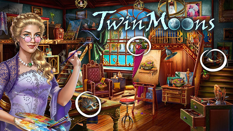 Twin Moons PG - a hidden object puzzle game by G5